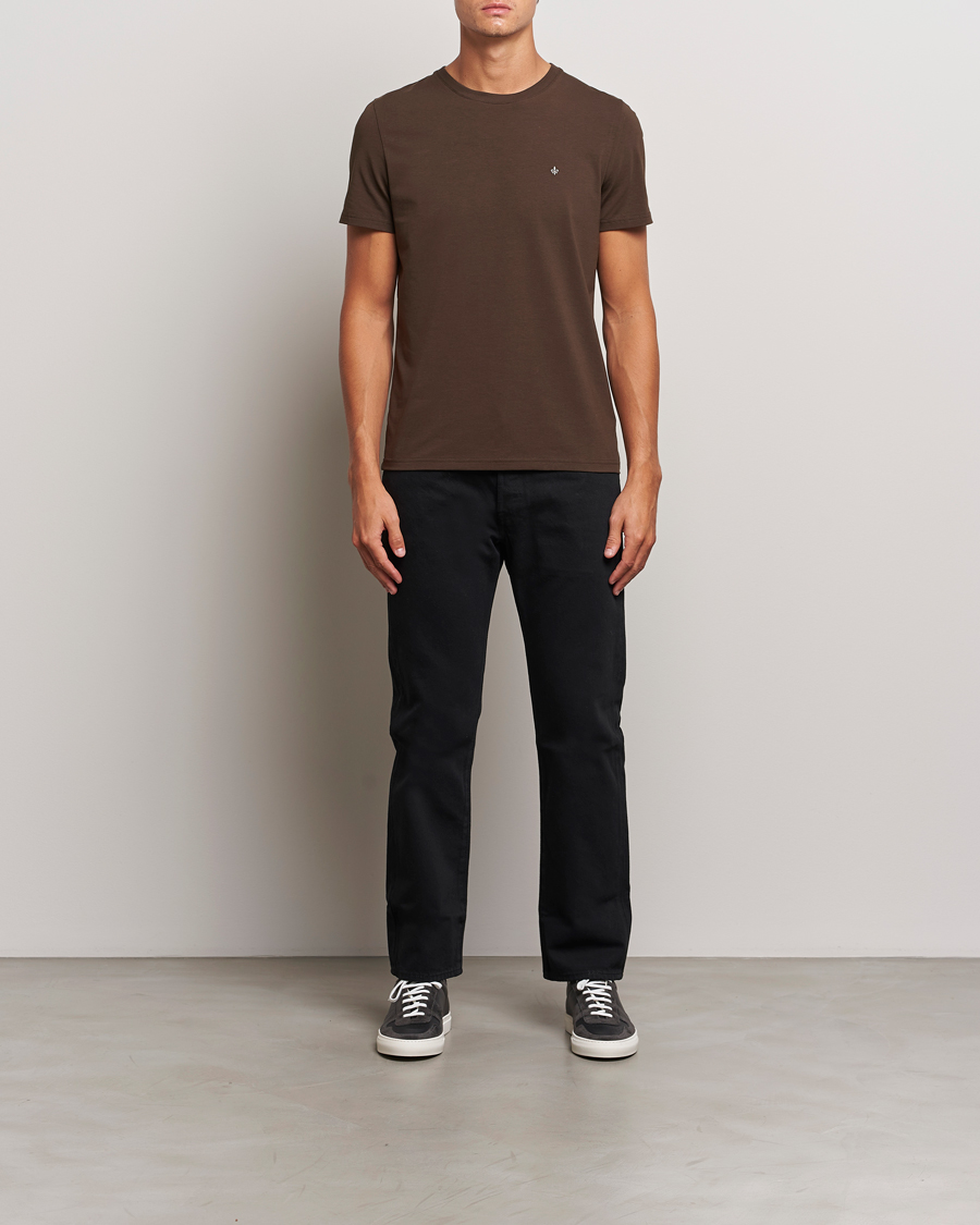 Heren | T-shirts | Morris | James Crew Neck Tee Brown