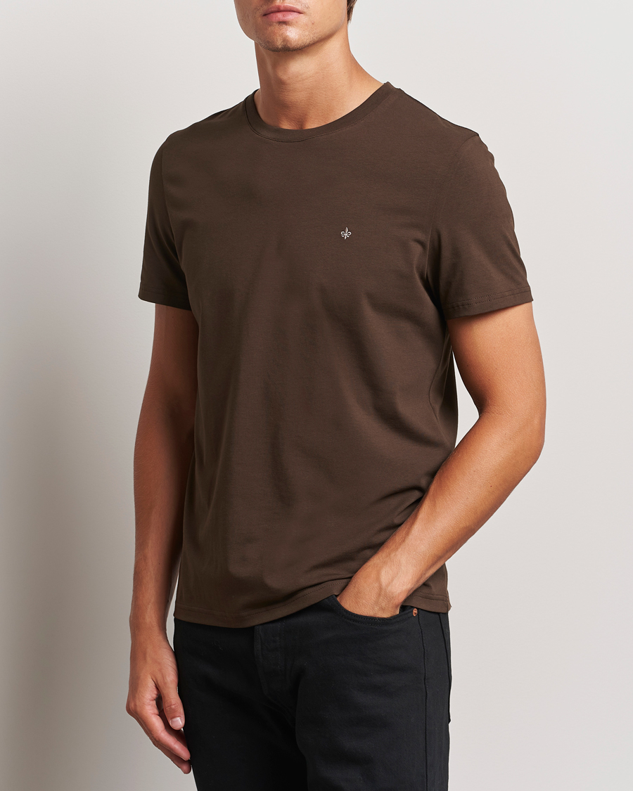 Heren | T-shirts | Morris | James Crew Neck Tee Brown