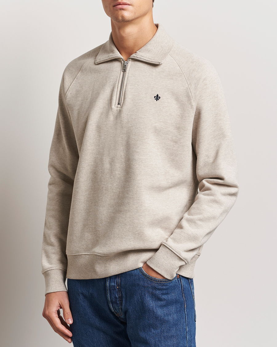 Heren | Truien | Morris | Maryon Half Zip Sweatshirt Khaki