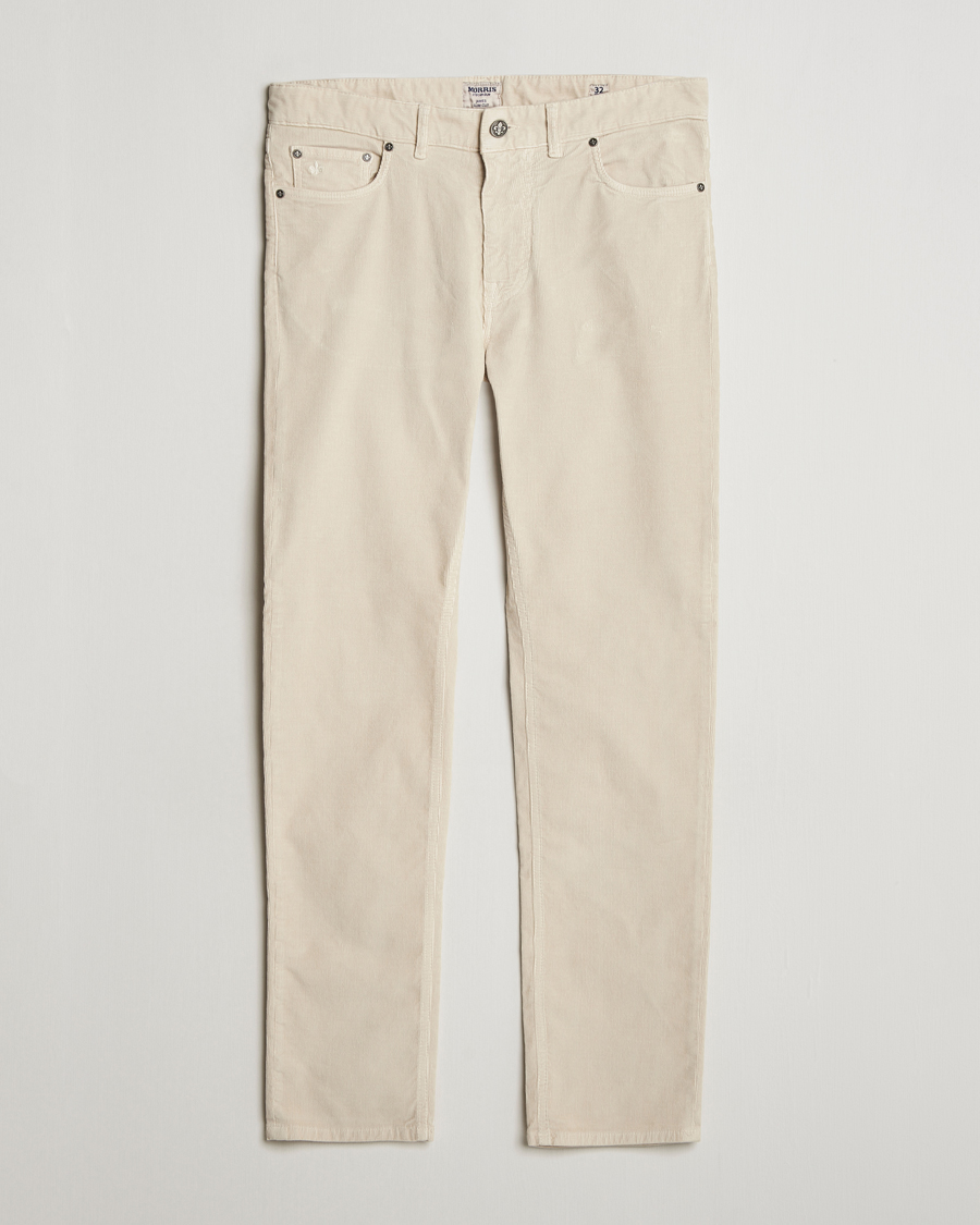 Heren | Broeken | Morris | James Corduroy 5-Pocket Pant Off White