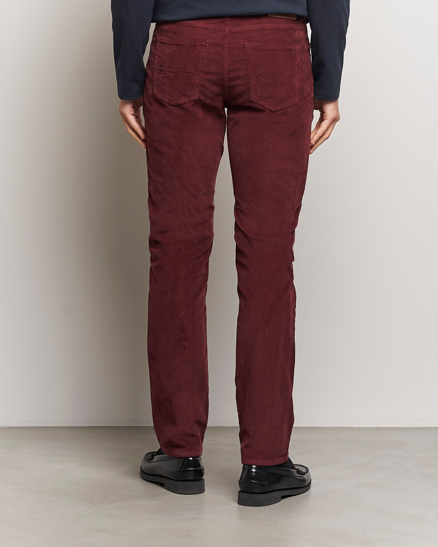 Heren | Broeken | Morris | James Corduroy 5-Pocket Pant Wine Red