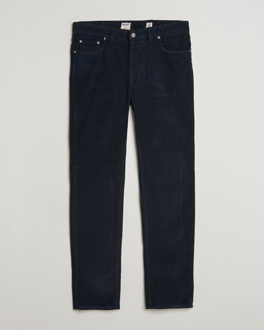 Heren | Broeken | Morris | James Corduroy 5-Pocket Pant Navy