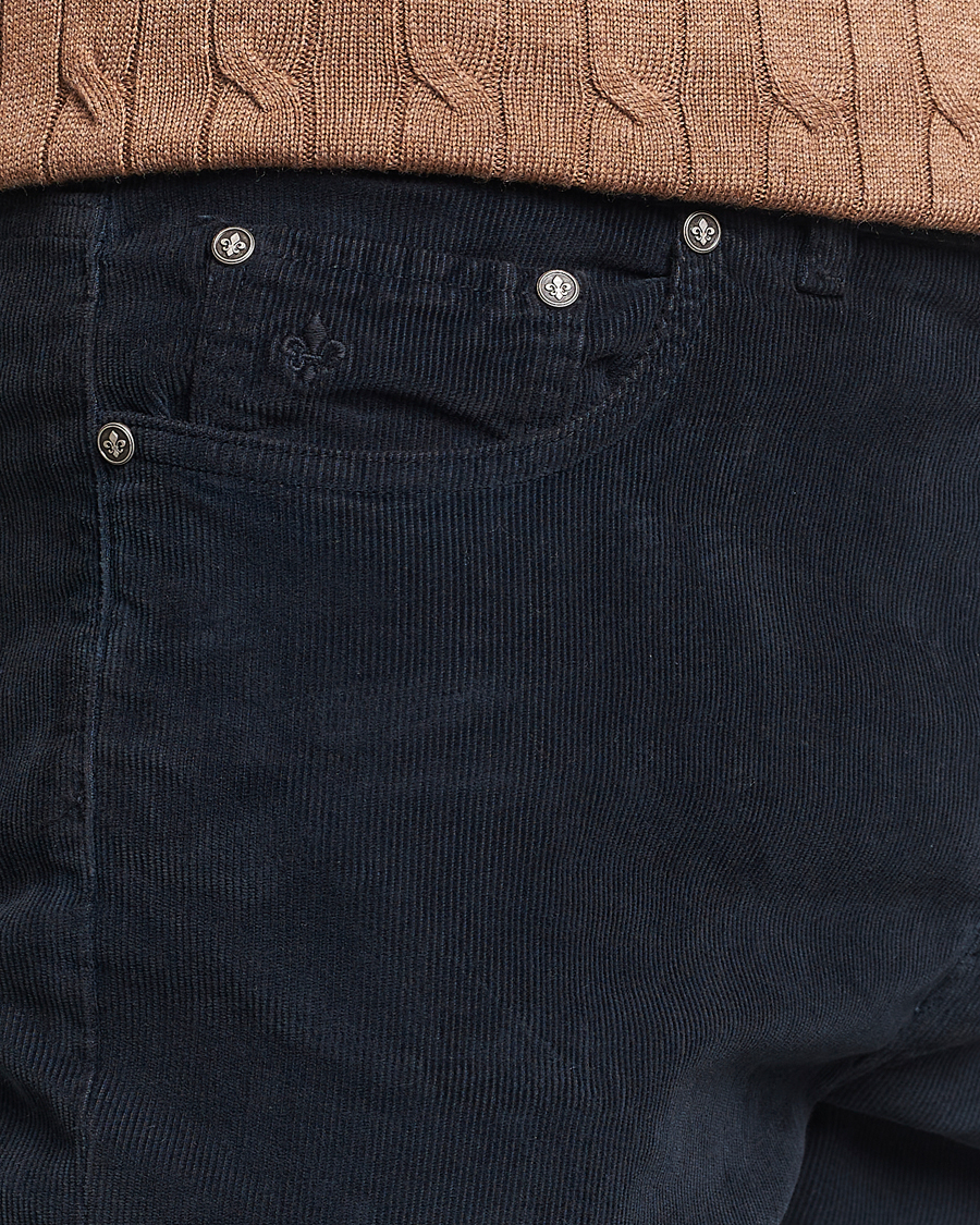 Heren | Broeken | Morris | James Corduroy 5-Pocket Pant Navy