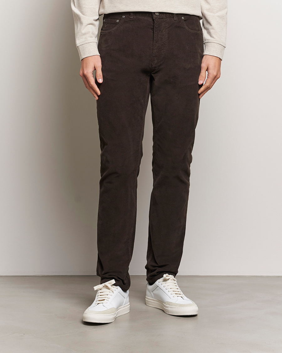 Heren | Broeken | Morris | James Corduroy 5-Pocket Pant Brown