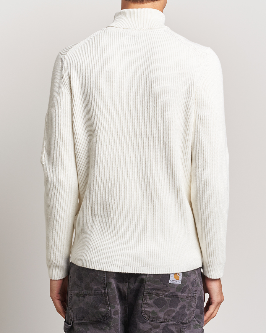 Heren | Truien | C.P. Company | Full Rib Knitted Cotton Rollneck Off White