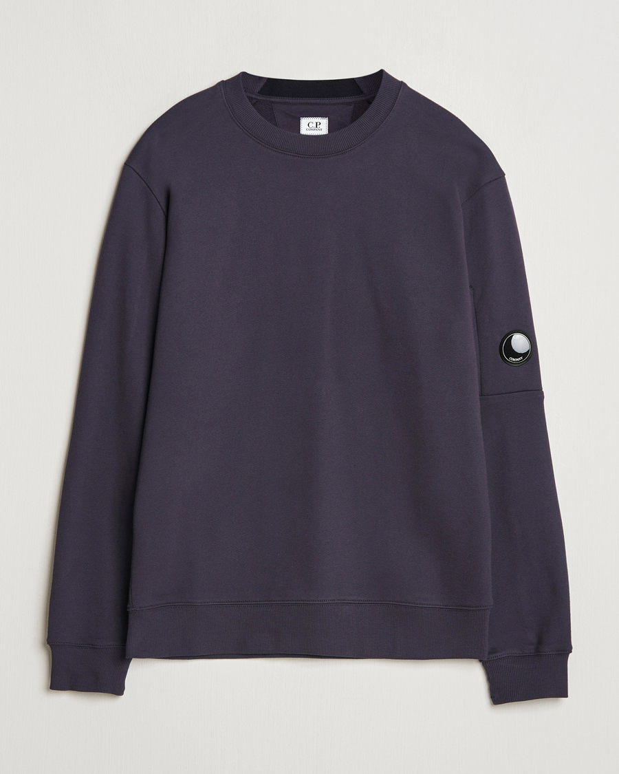 Heren | Truien | C.P. Company | Diagonal Raised Fleece Lens Sweatshirt Washed Navy
