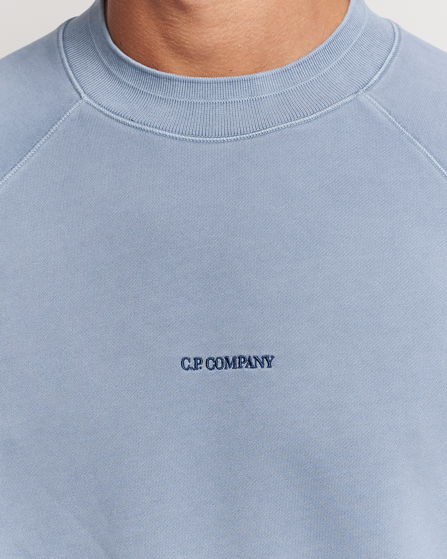 Heren | Truien | C.P. Company | Brushed Emerized Fleece Sweatshirt Light Blue