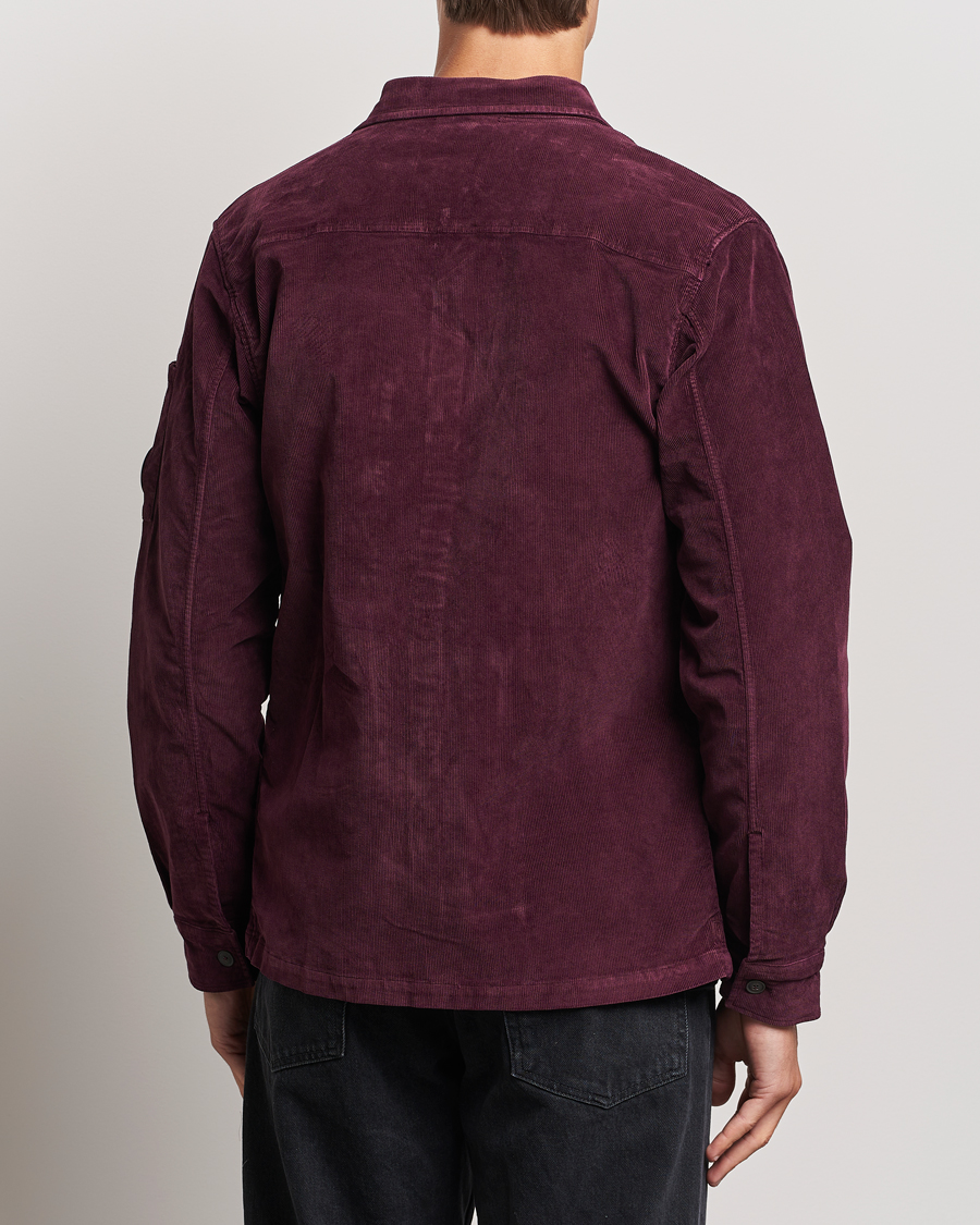 Heren | Overhemden | C.P. Company | Corduroy Lens Overshirt Burgundy