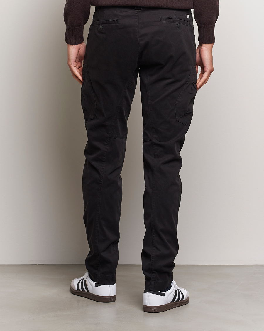 Heren | Broeken | C.P. Company | Stretch Satin Lens Cargo Pants Black