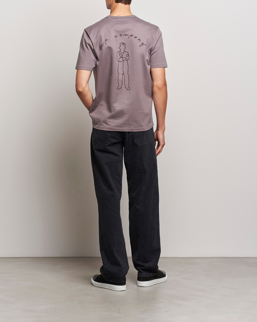 Heren | T-shirts | C.P. Company | Mercerized Jersey Twisted T-Shirt Washed Purple