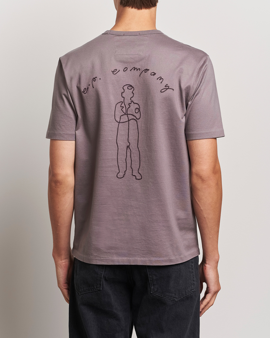 Heren | T-shirts | C.P. Company | Mercerized Jersey Twisted T-Shirt Washed Purple