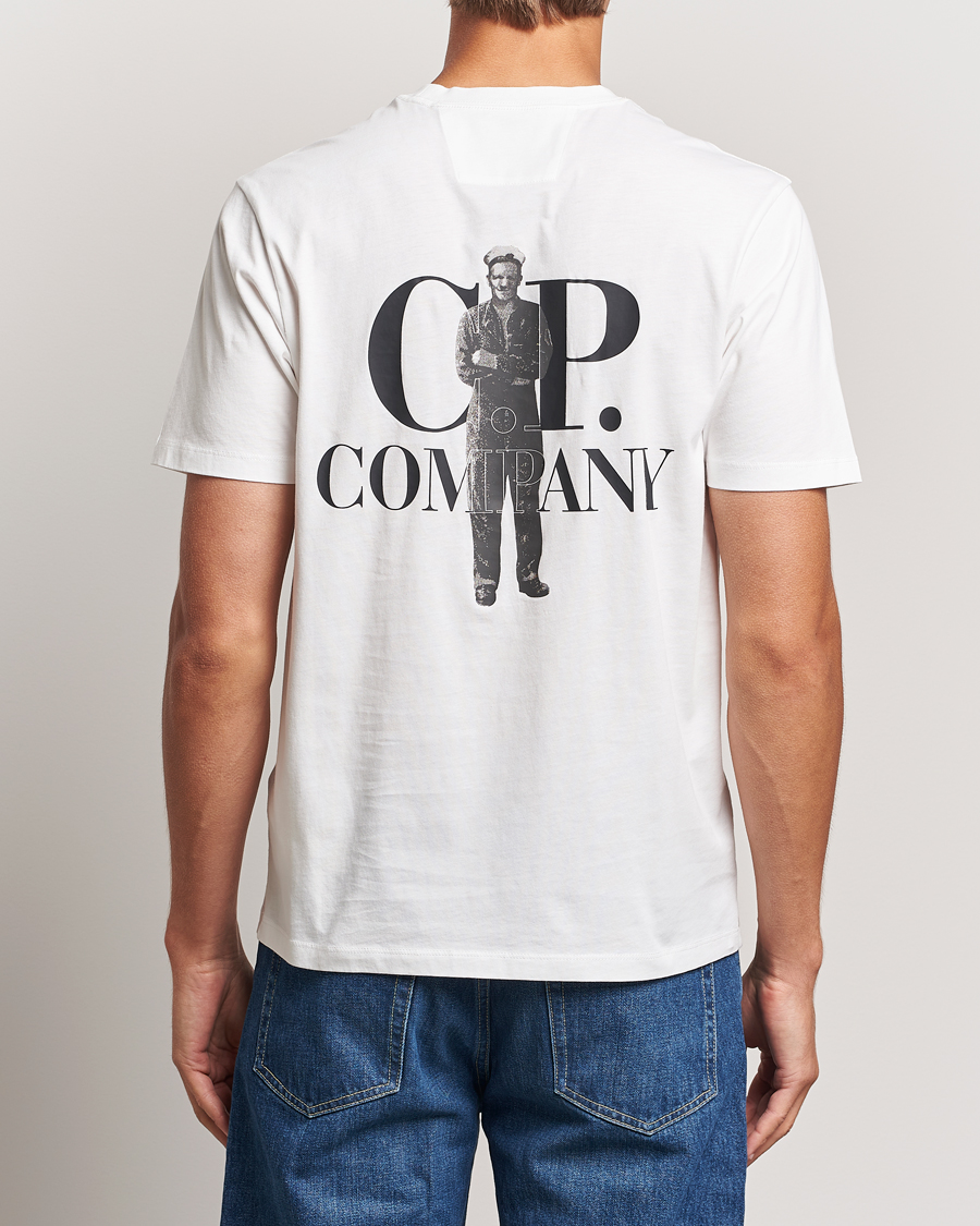 Heren | T-shirts | C.P. Company | Jersey Back Logo T-Shirt White
