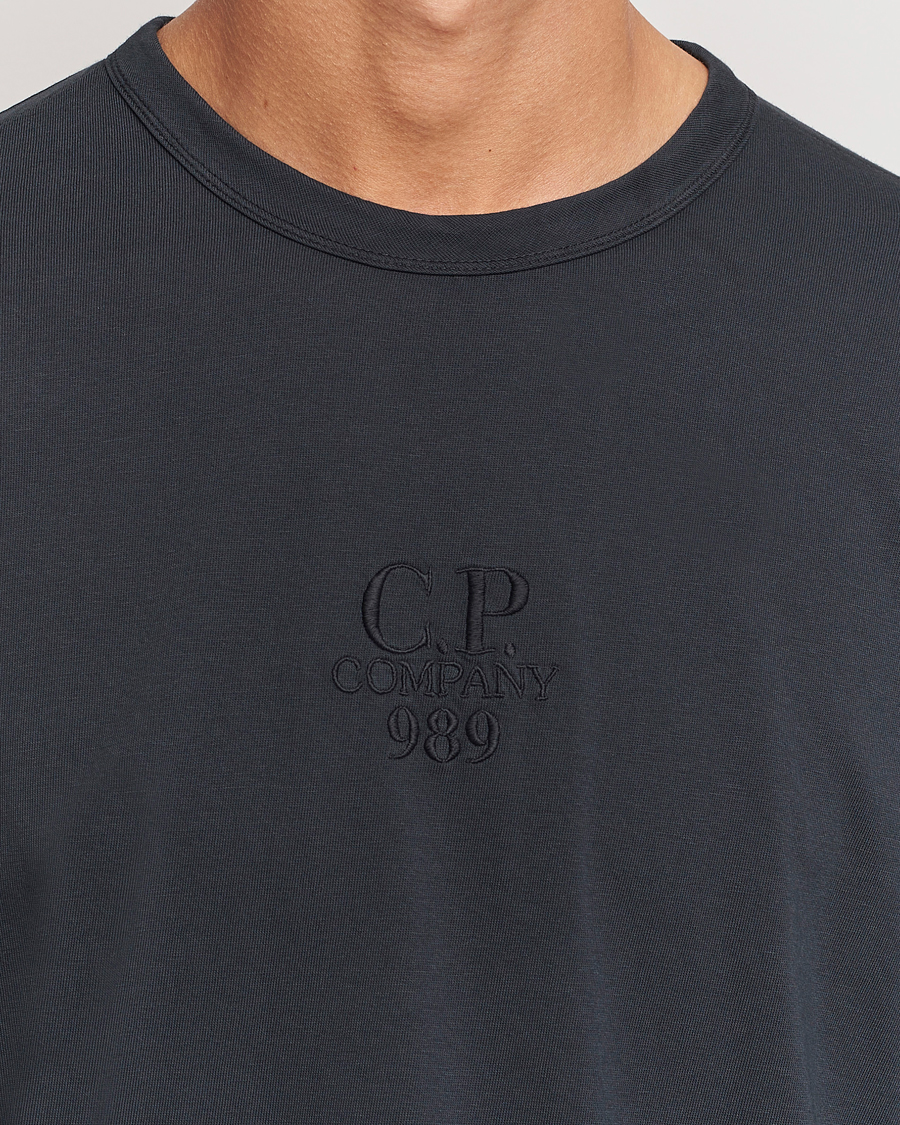Heren | T-shirts | C.P. Company | Box Fit Tonal Logo Long Sleeve T-shirt Washed Black