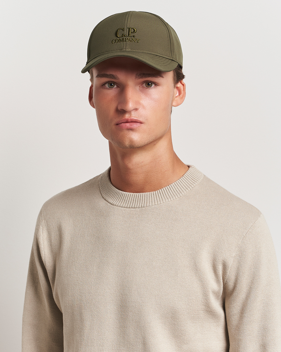Heren | C.P. Company CP Shell Baseball Cap Olive | C.P. Company | CP Shell Baseball Cap Olive