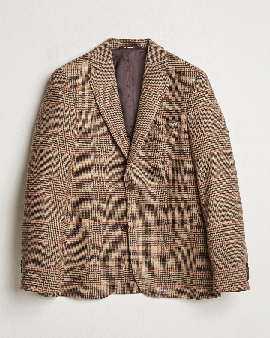 Heren | Blazers | Morris Heritage | Prince of Wales Tweed Blazer Brown