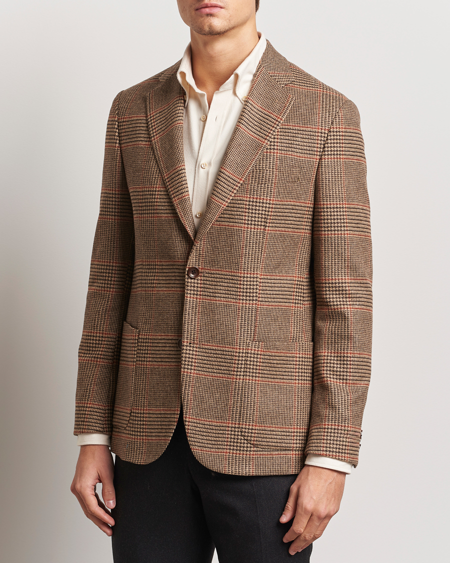 Heren | Blazers | Morris Heritage | Prince of Wales Tweed Blazer Brown