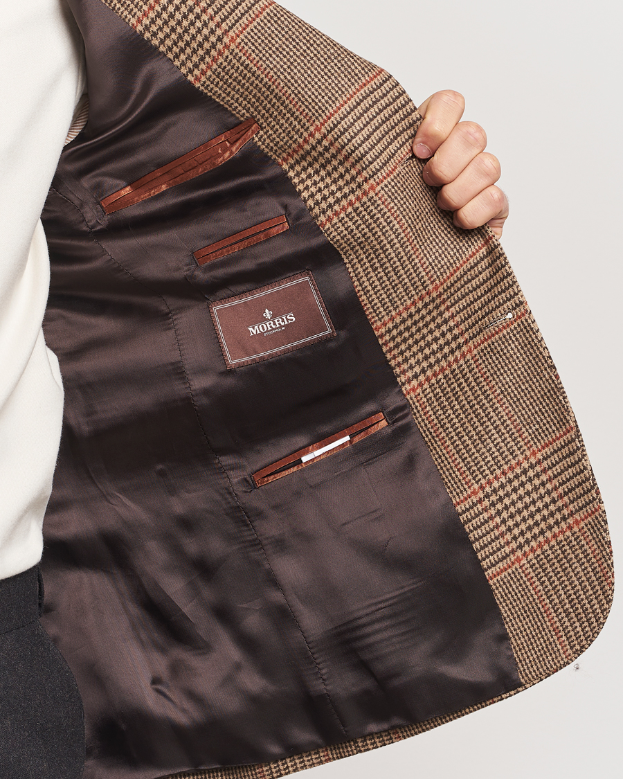 Heren | Blazers | Morris Heritage | Prince of Wales Tweed Blazer Brown