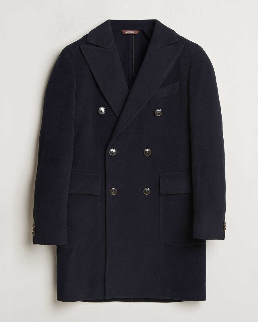 Heren | Jassen | Morris Heritage | Brian Double Breasted Wool Coat Navy