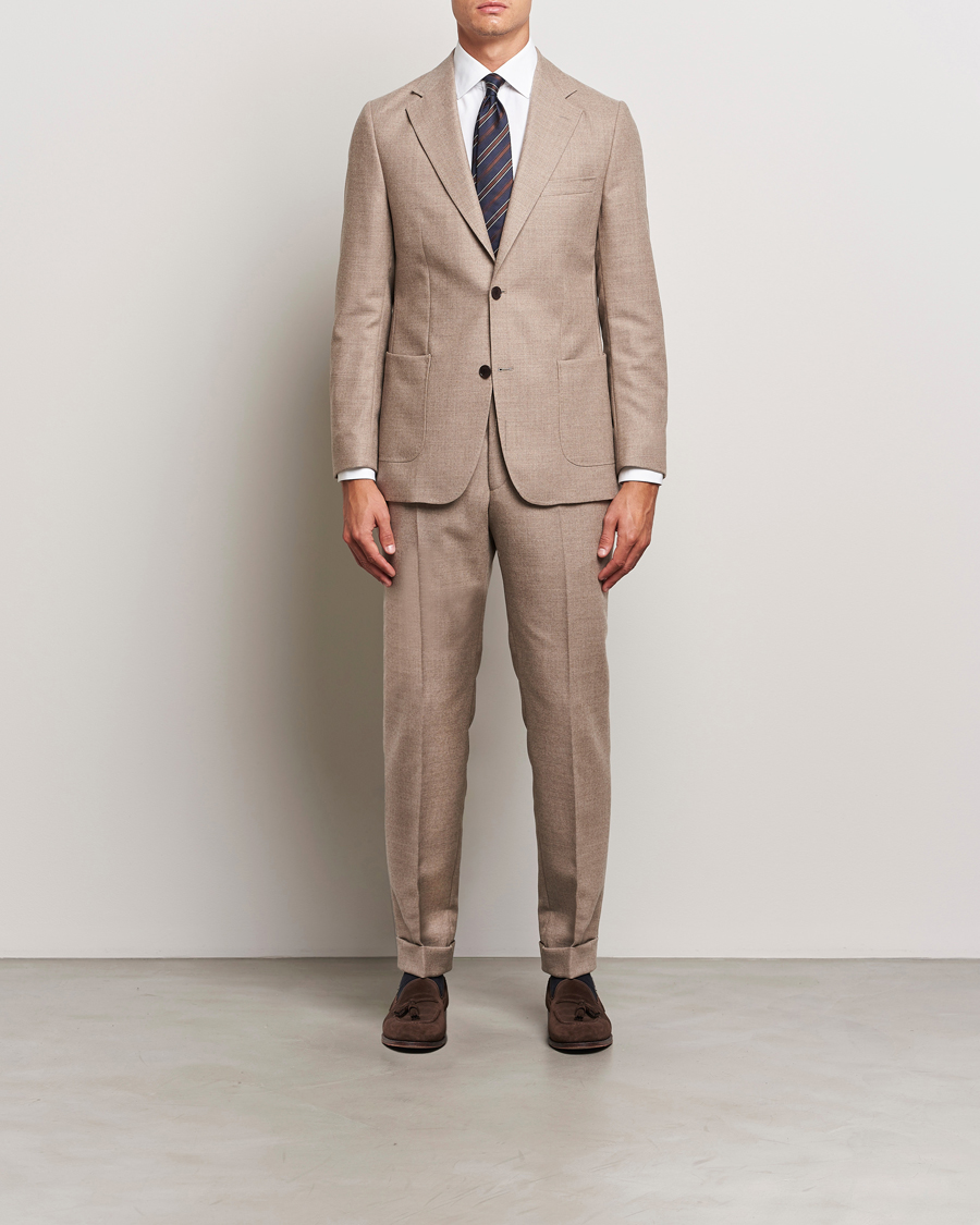 Heren | Broeken | Morris Heritage | Morris Prestige Flannel Trousers Khaki