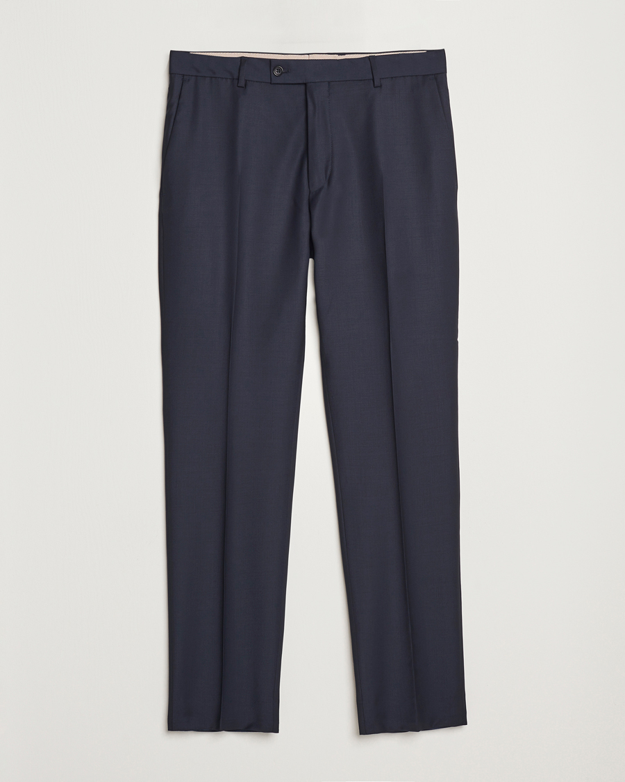 Heren | Broeken | Morris Heritage | Morris Wool Suit Trousers Navy