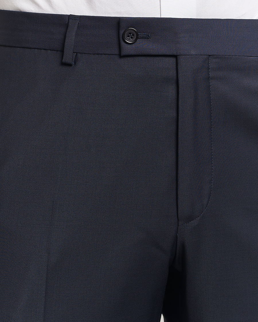 Heren | Broeken | Morris Heritage | Morris Wool Suit Trousers Navy
