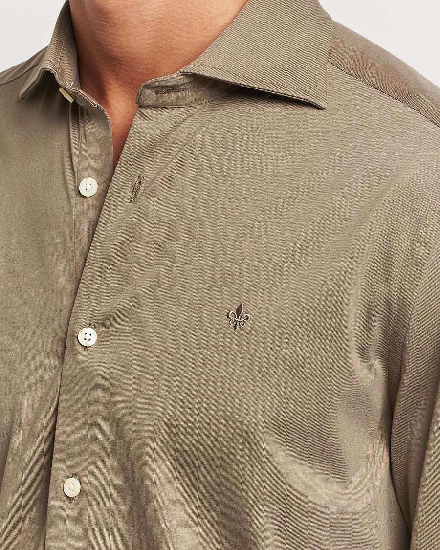 Heren | Overhemden | Morris | Dressed Jersey Shirt Olive