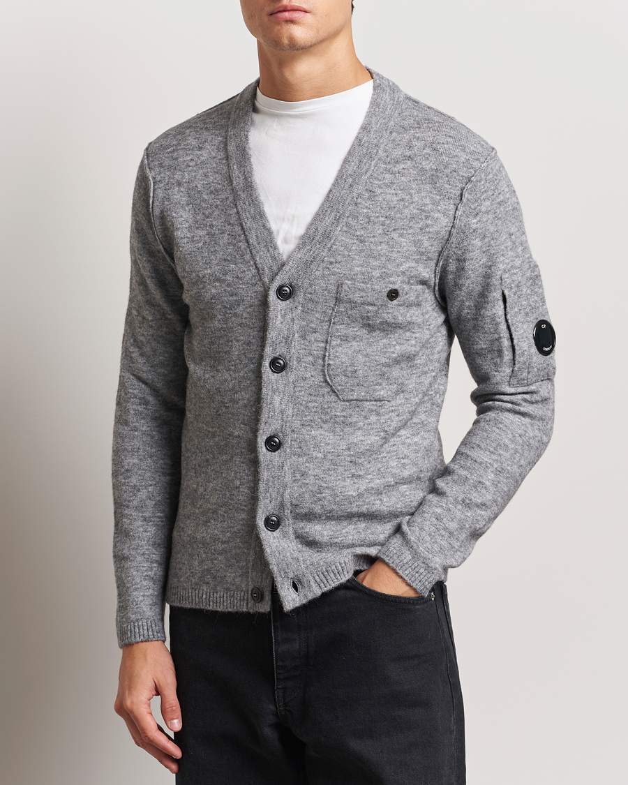 Heren | Truien | C.P. Company | Alpaca/Wool Cardigan Grey Melange