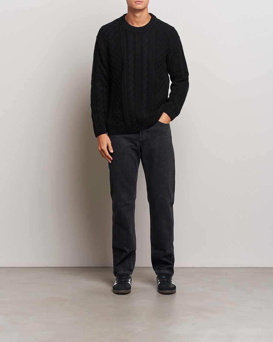 Heren | Truien | C.P. Company | Heavy Knitted Lambswool Crewneck Black