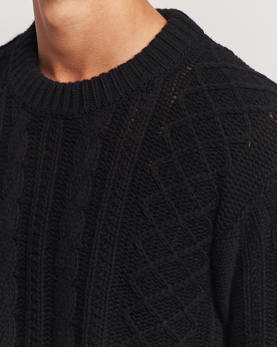 Heren | Truien | C.P. Company | Heavy Knitted Lambswool Crewneck Black