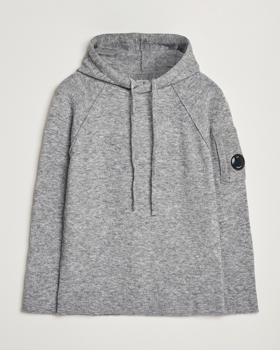 Heren | Truien | C.P. Company | Alpaca/Wool Lens Hood Grey Melange