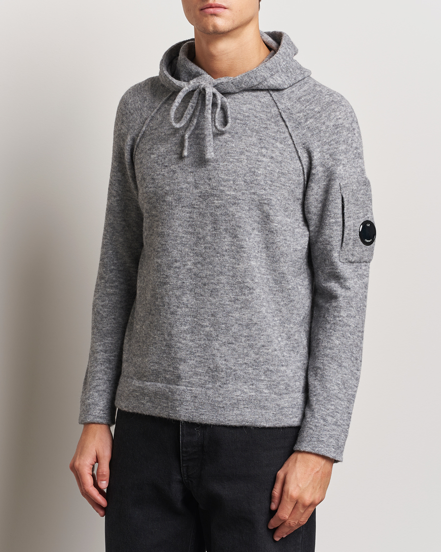 Heren | Truien | C.P. Company | Alpaca/Wool Lens Hood Grey Melange