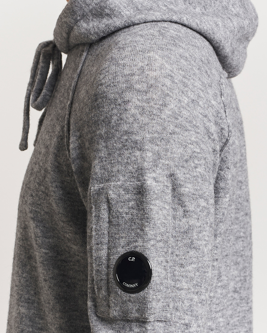 Heren | Truien | C.P. Company | Alpaca/Wool Lens Hood Grey Melange