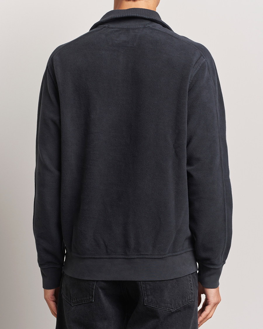 Heren | Truien | C.P. Company | Brushed Diagonal Fleece Half Zip Grey Black