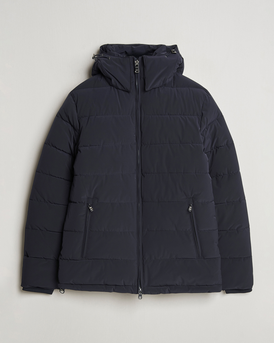 Heren | Jassen | Oscar Jacobson | Hooded Puffer Jacket Navy
