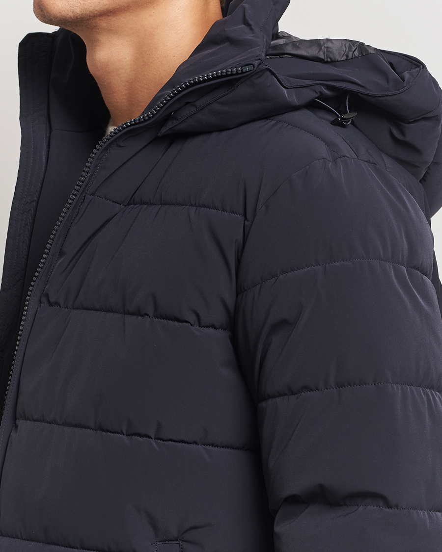 Heren | Jassen | Oscar Jacobson | Hooded Puffer Jacket Navy