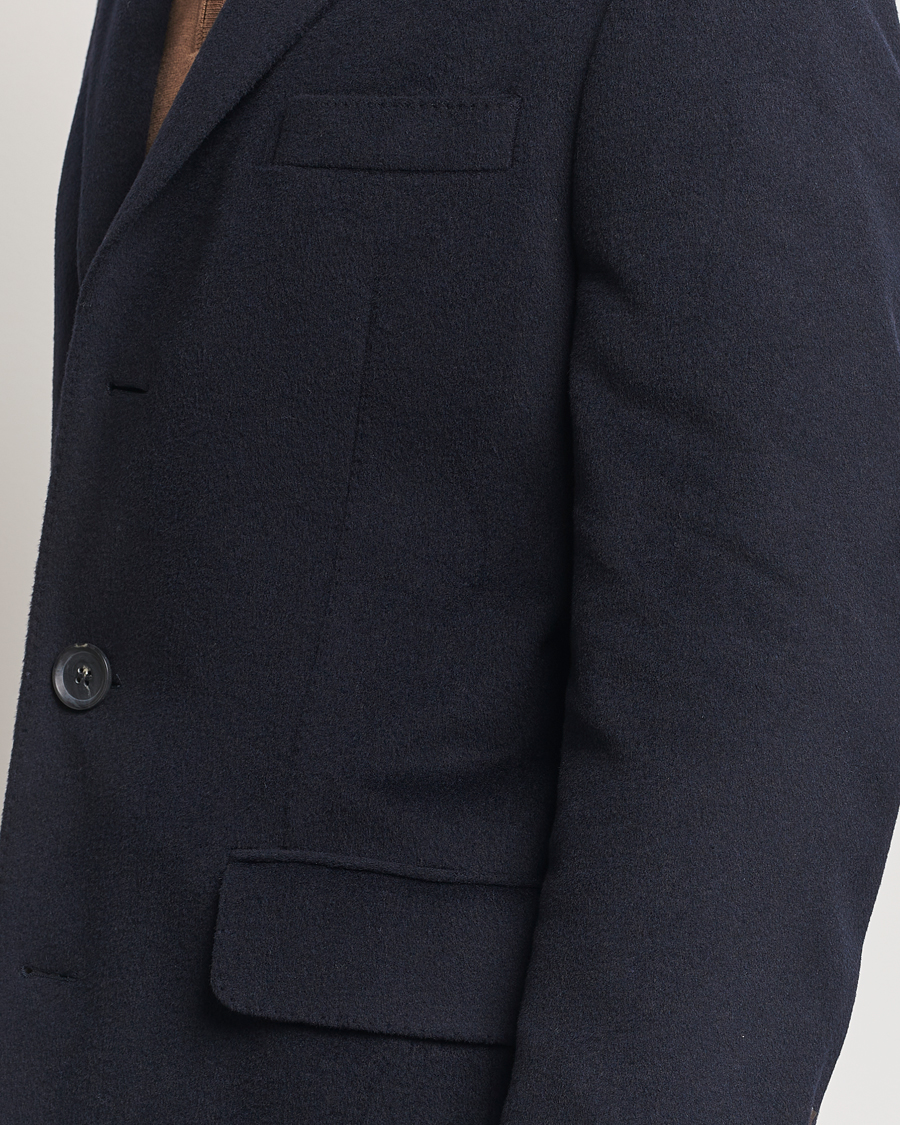 Heren | Jassen | Oscar Jacobson | Sylar Wool/Cashmere Coat Navy