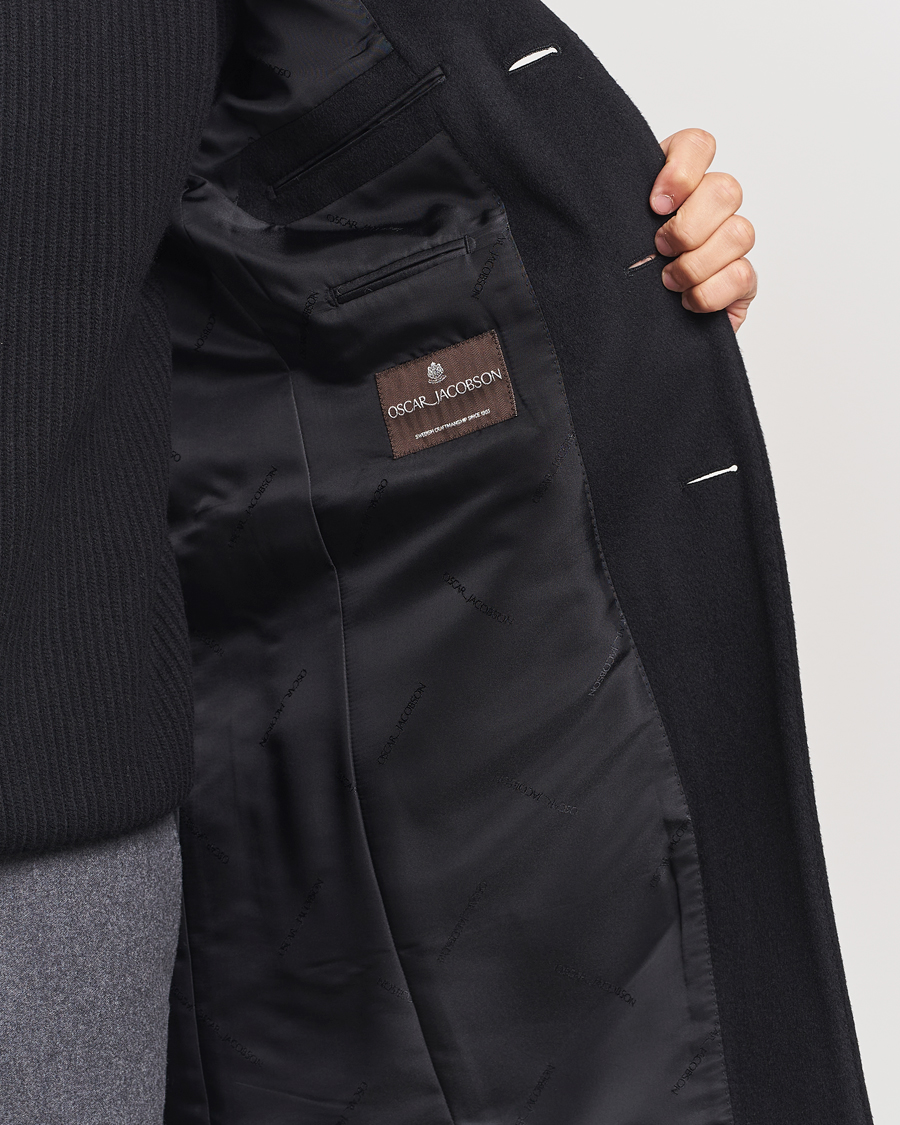 Heren | Jassen | Oscar Jacobson | Sylar Wool/Cashmere Coat Black