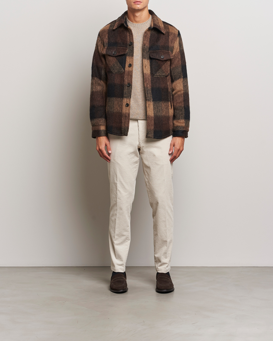 Heren | Jassen | Oscar Jacobson | Maverick Checked Shirt Jacket Brown