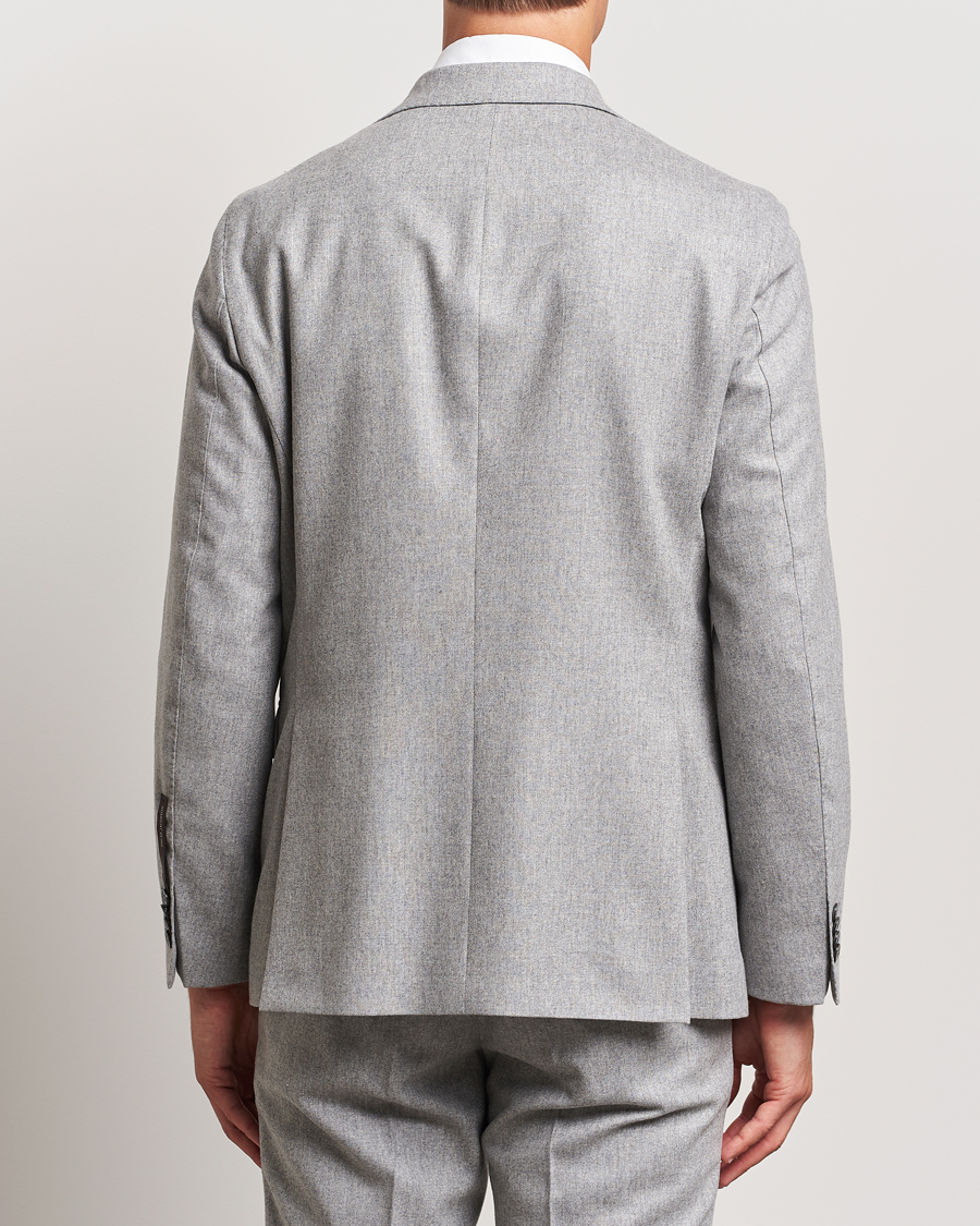 Heren | Blazers | Oscar Jacobson | Fogerty Flannel Blazer Light Grey