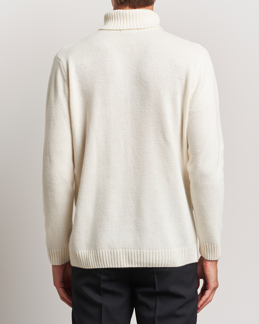 Heren | Truien | Oscar Jacobson | Salomon Heavy Knitted Cable Rollneck White