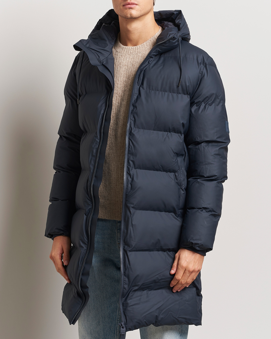 Heren | Jassen | RAINS | Alta Long Puffer Parka Navy