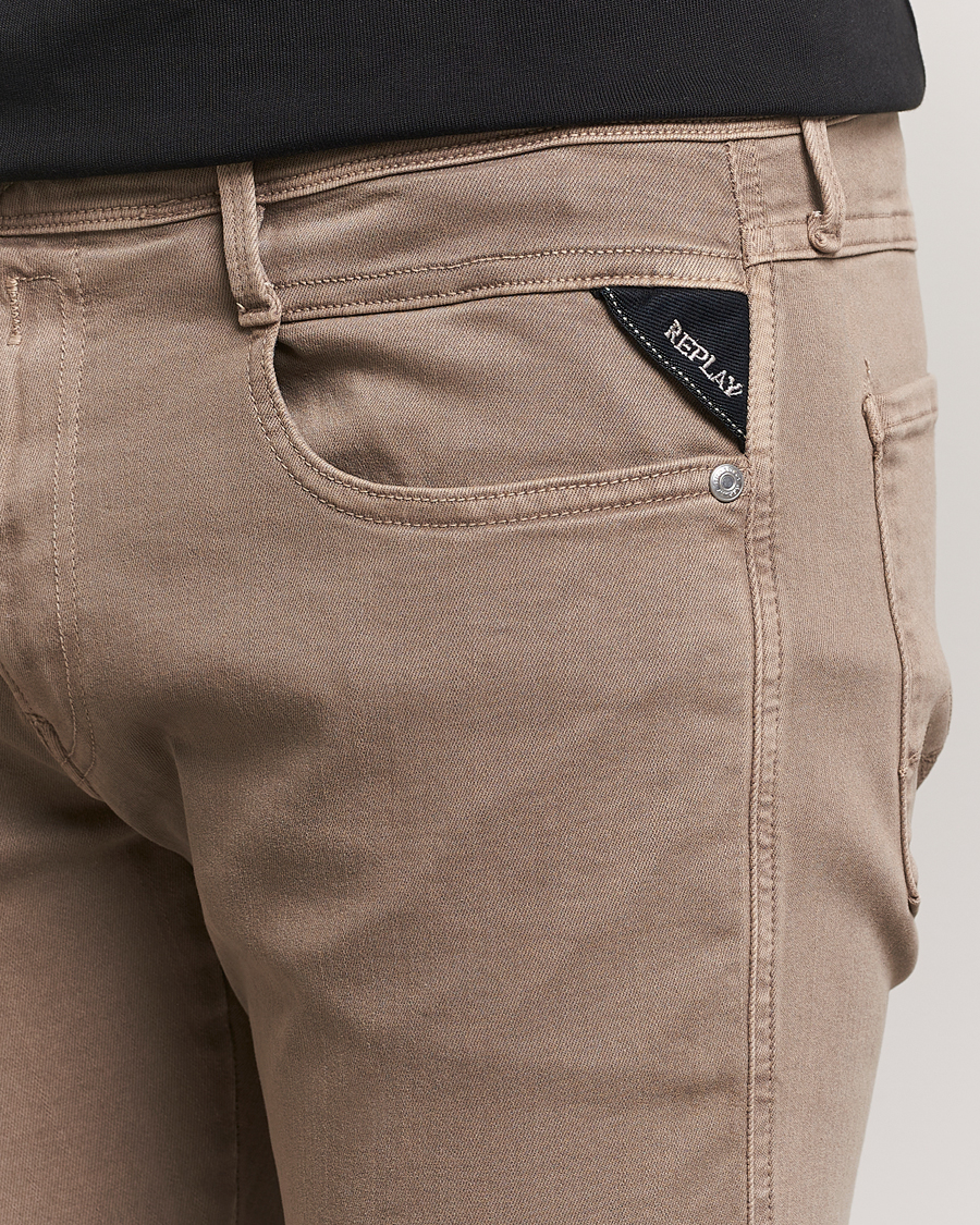 Heren | Broeken | Replay | Anbass Hyperflex X.Lite 5-Pocket Pants Sand