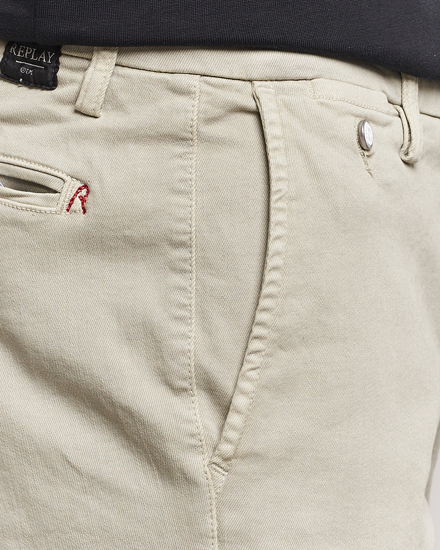 Heren | Broeken | Replay | Benni Hyperflex X-Lite Chinos Moon Grey