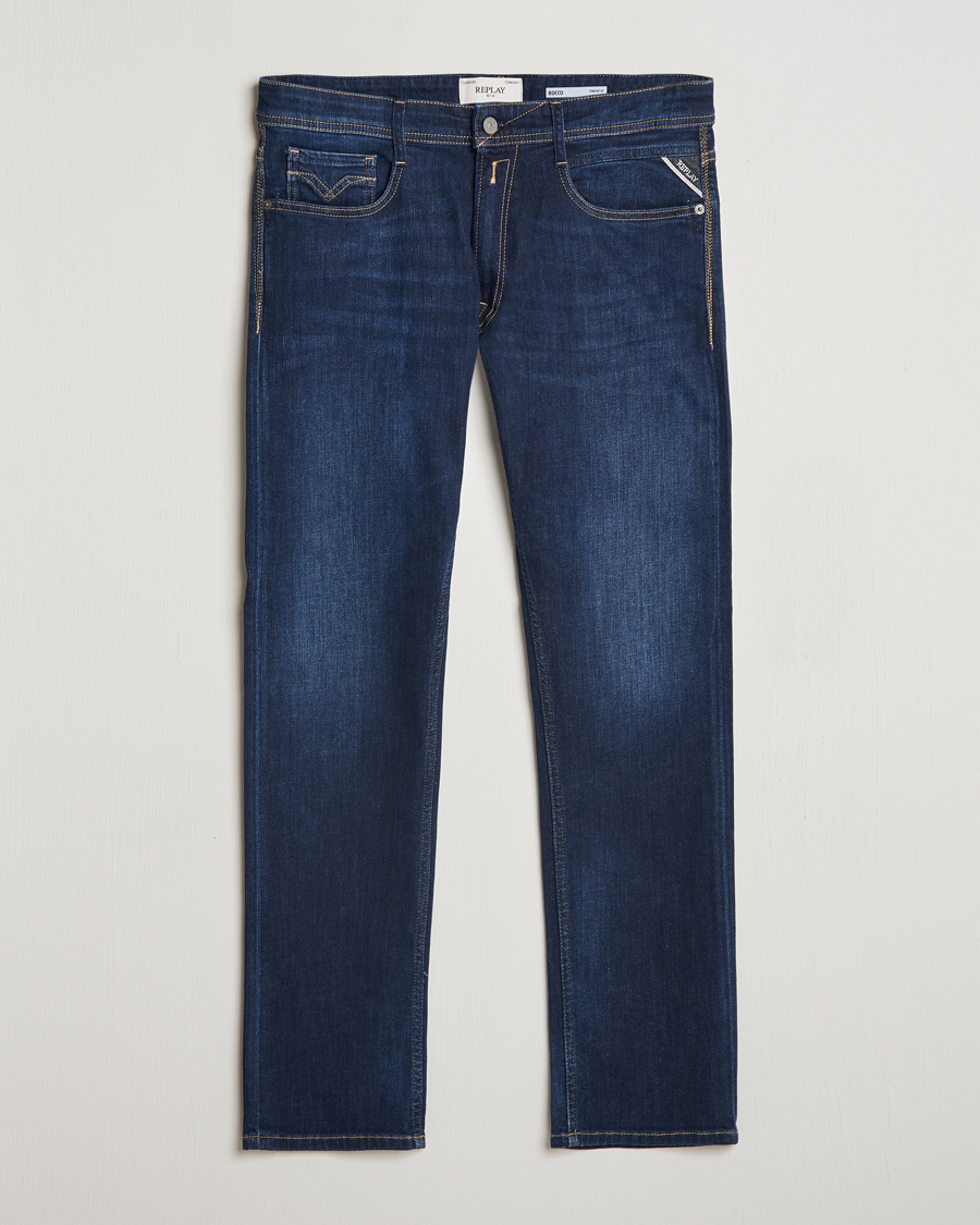 Heren | Jeans | Replay | Rocco Tapered Stretch Jeans Dark Blue