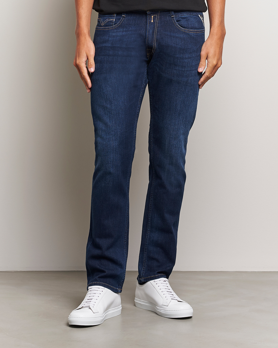 Heren | Jeans | Replay | Rocco Tapered Stretch Jeans Dark Blue