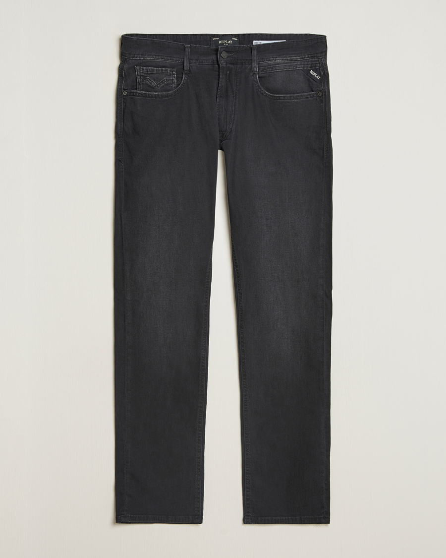 Heren | Jeans | Replay | Rocco Tapered Stretch Jeans Washed Black
