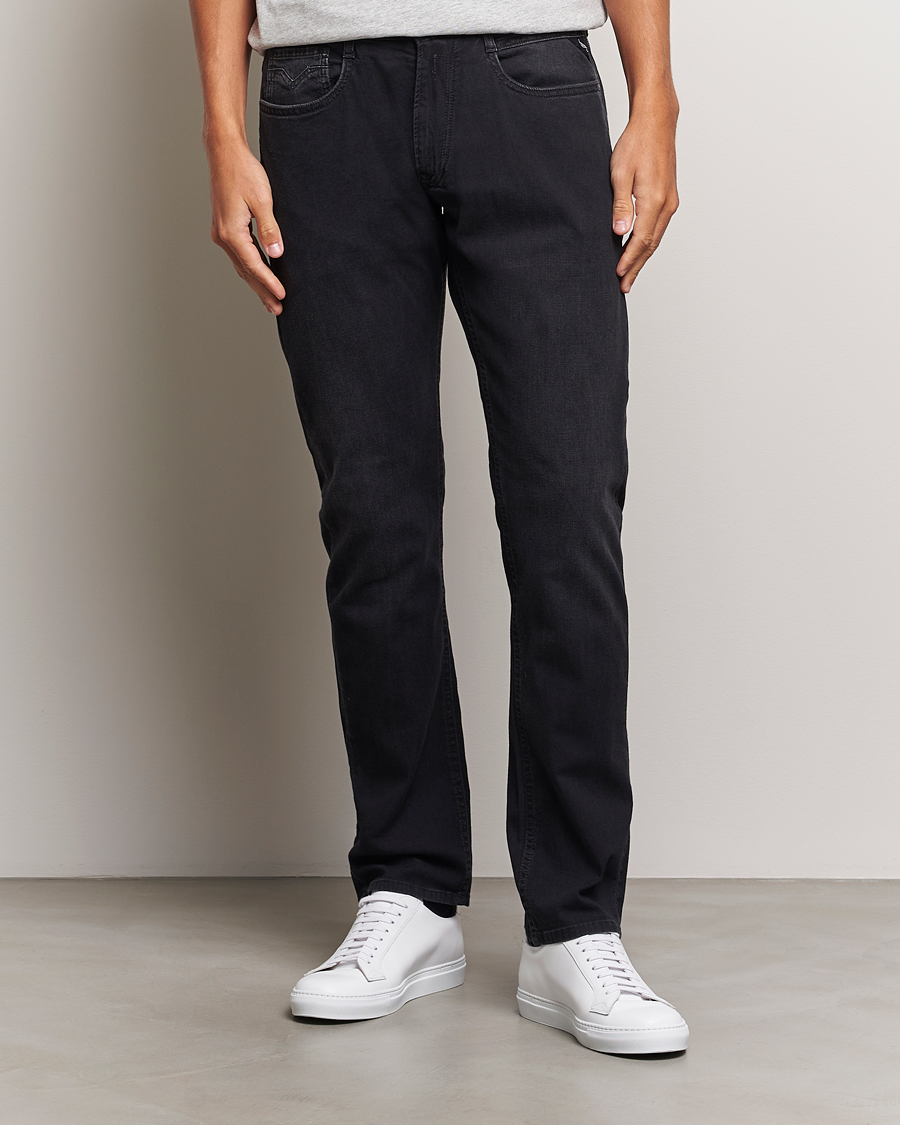 Heren | Jeans | Replay | Rocco Tapered Stretch Jeans Washed Black