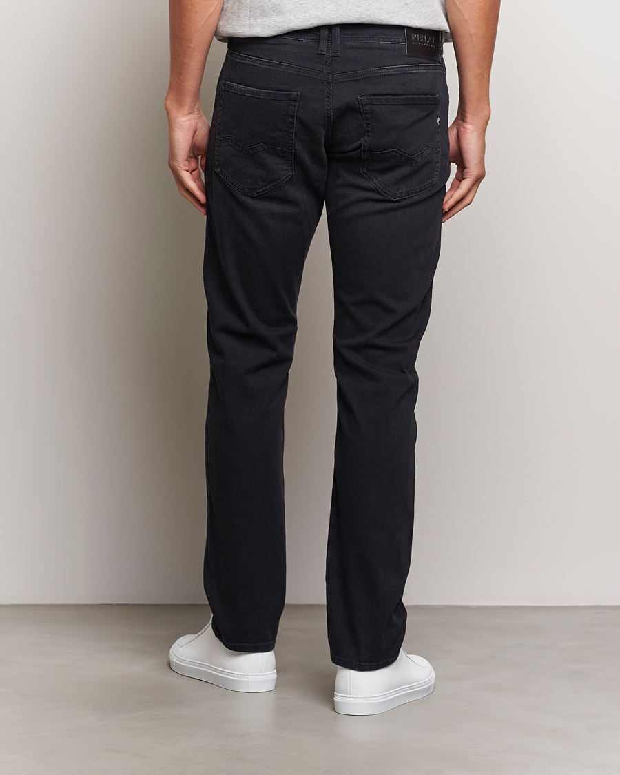 Heren | Jeans | Replay | Rocco Tapered Stretch Jeans Washed Black