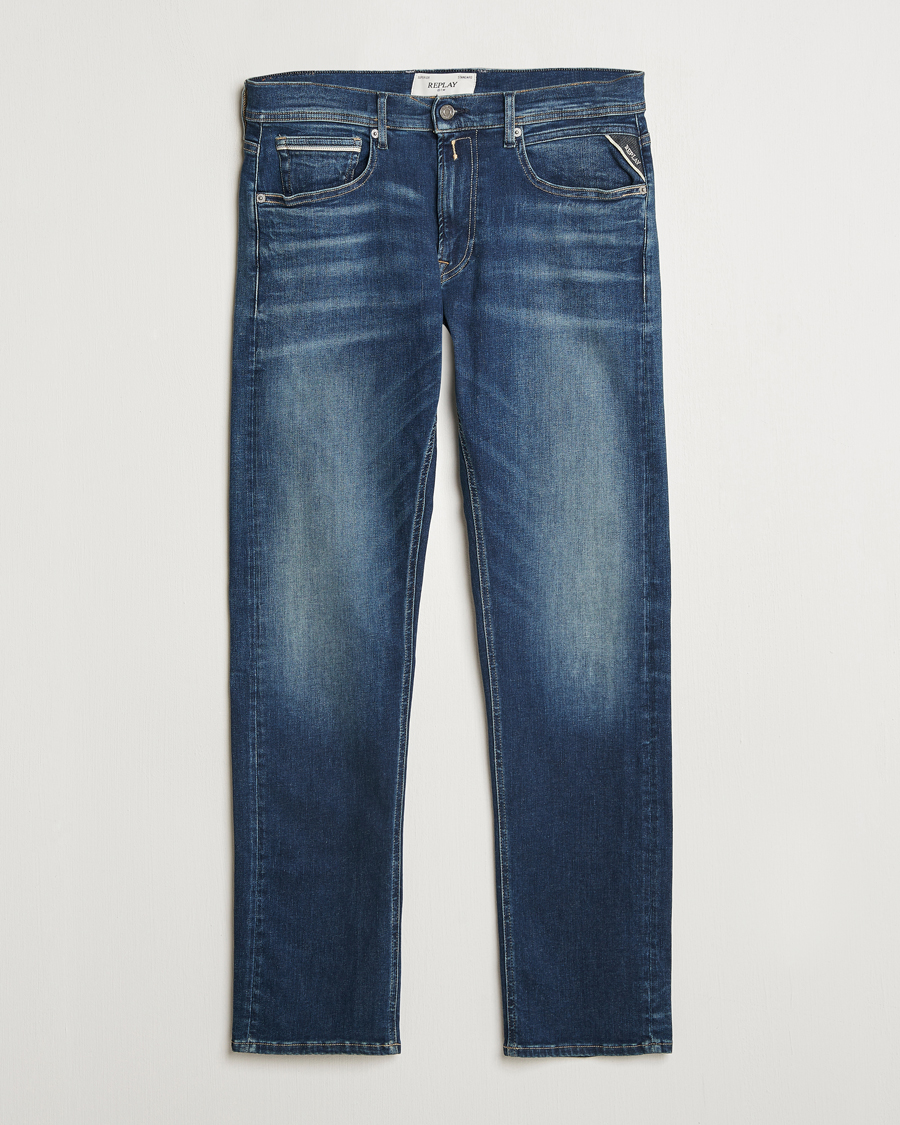 Heren | Jeans | Replay | Grover Hyperflex Dust Jeans Dark Blue