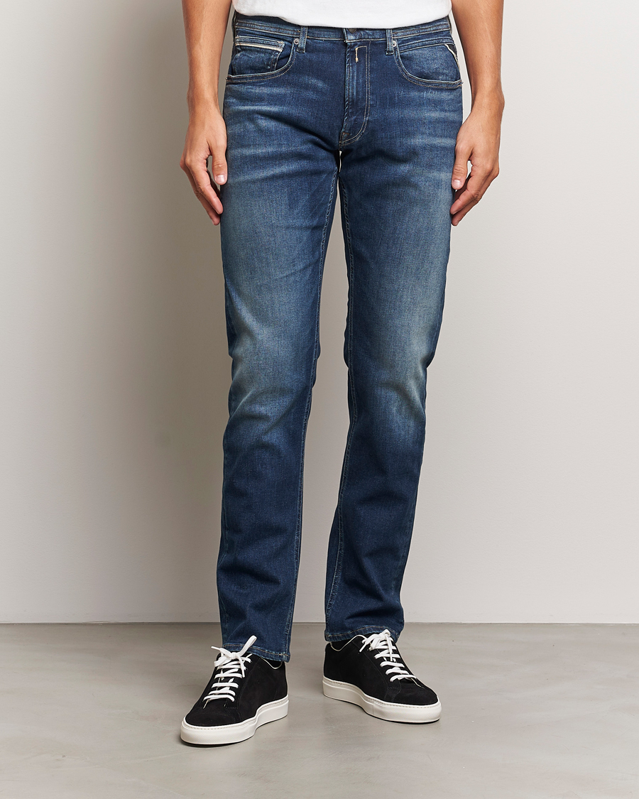 Heren | Jeans | Replay | Grover Hyperflex Dust Jeans Dark Blue